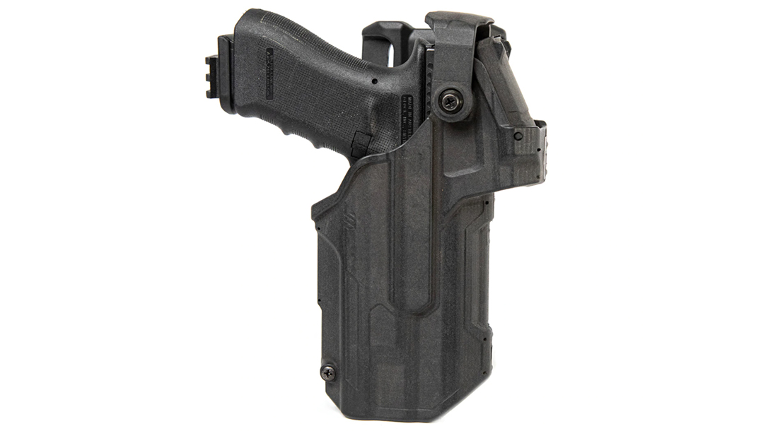 The Blackhawk T-Series RDS holster accommodates red dot sights.