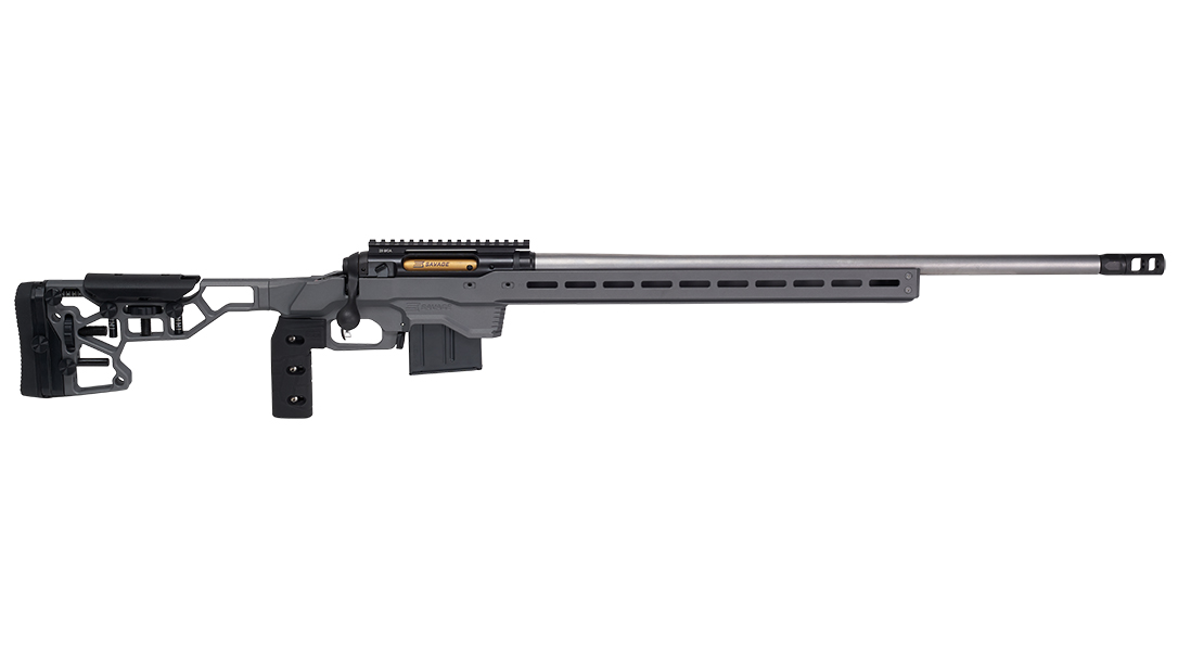 The Savage 110 in 300 PRC delivers long-range accuracy.