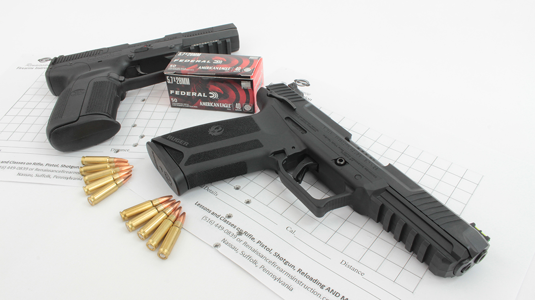 The FN Five-SeveN and the Ruger-57 get put through the test.