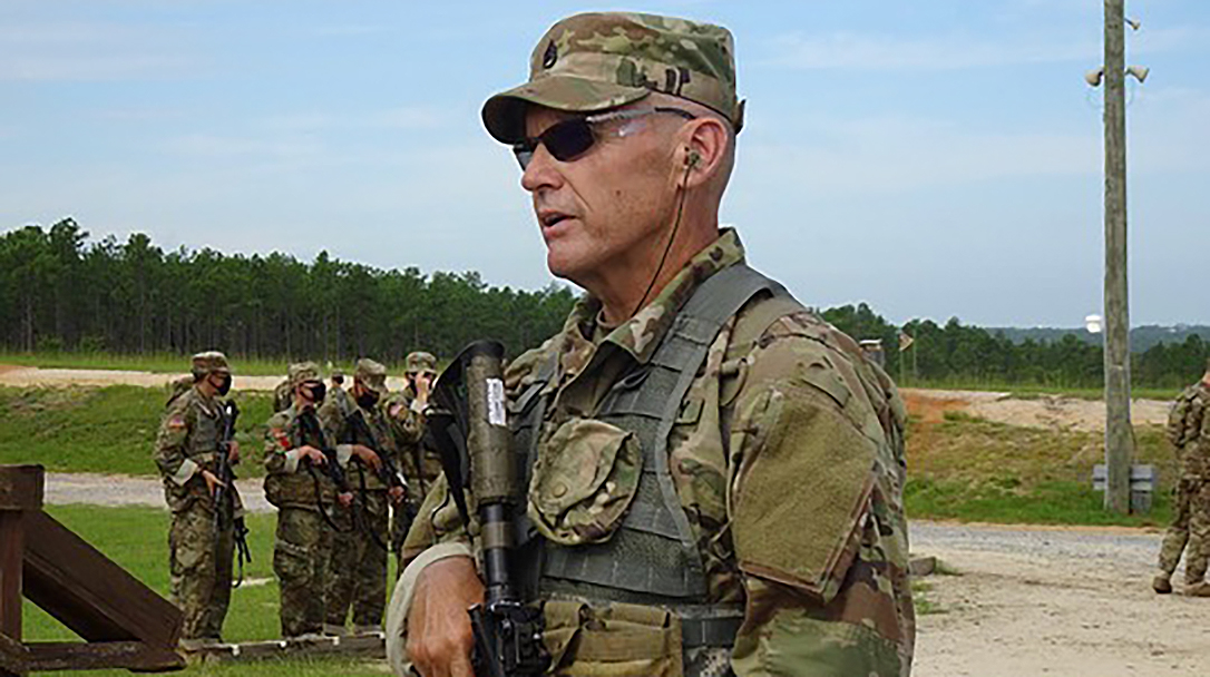 Fifty-nine-year-old combat veteran Monte Gould recently completed Army basic training.