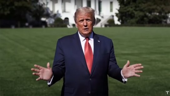President Trump released a video saying no president had the military's back like he did.