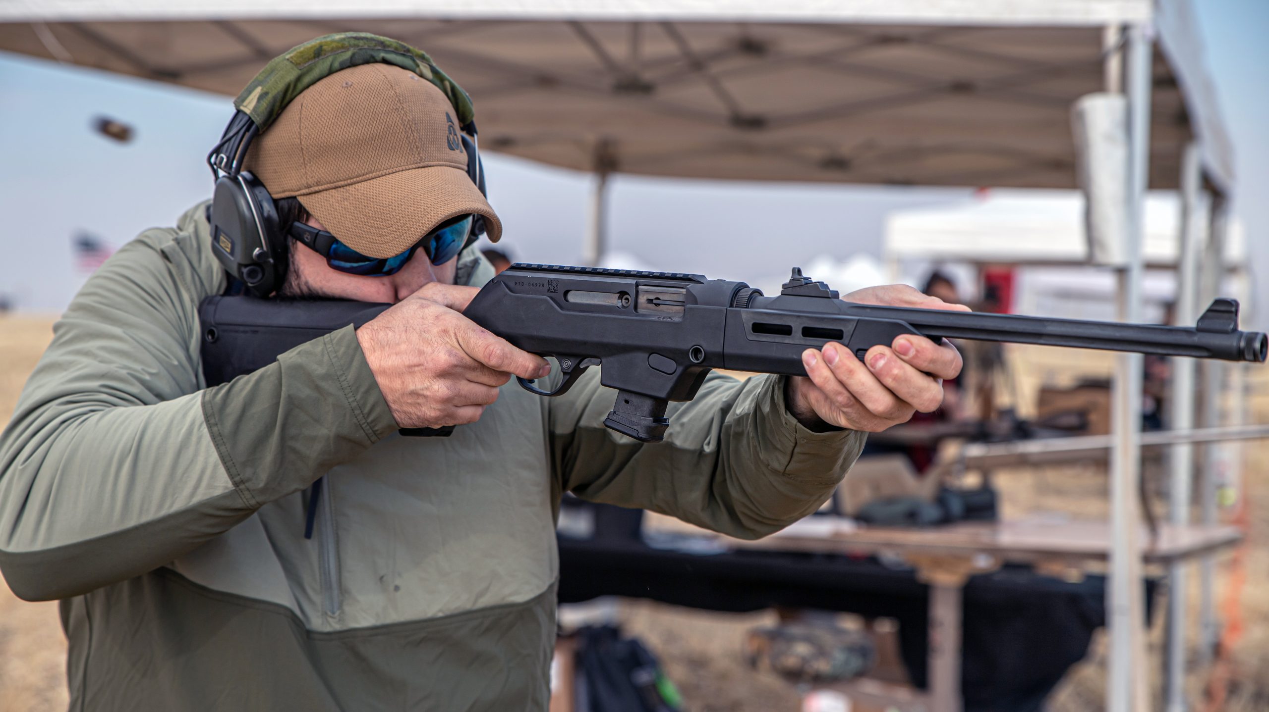 In takedown configuration and with storage compartments, the Magpul PC Backpacker Stock adds to the Ruger PC Carbine.