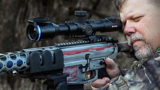 The Pulsar Thermion XM30 detects heat signatures out to 1,400 yards.