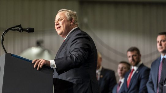 David Bernhardt speaks while serving as Director of the Interior.