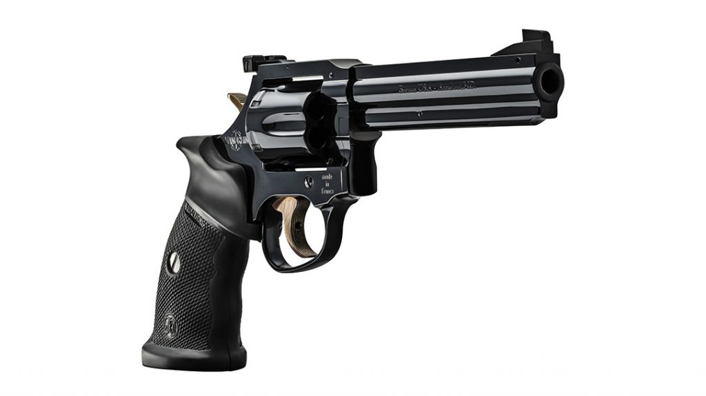 The Manurhin revolvers sport an ergonomic grip and adjustable LPA sights. 