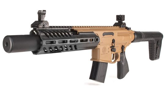 The SIG MCX Rattler Canebrake Pellet Rifle delivers realistic training.