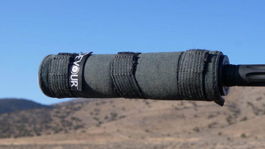 Suppressor covers are a must. The Devour cover is easy to install and remove from the Banish 30, and does not move under sustained fire.