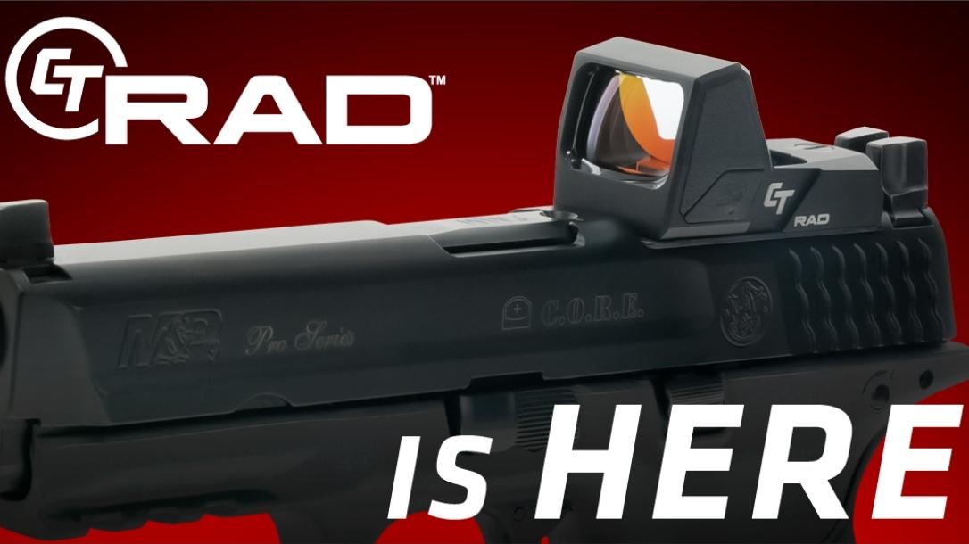 the new Crimson Trace red dot, the CT RAD is ready to go for pistol applications