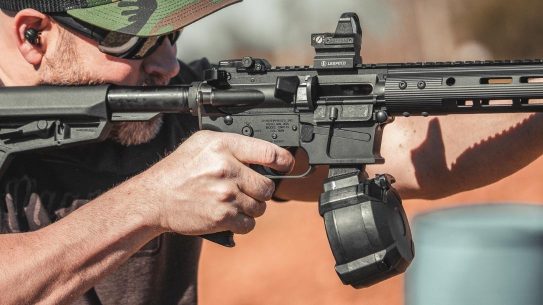 The Magpul PMAG D-50 packs 50 rounds into a fairly compact platform