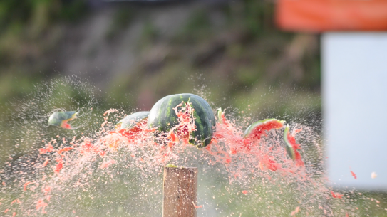 9mm ballistic testing sometimes involves destroying watermelons