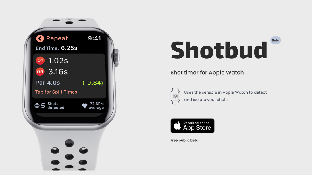 the SHOTBud Timer app is a decent replacement for a shot timer in a pinch