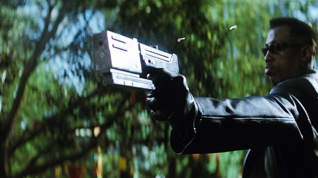 Blade's custom MAC-11 make it a perfect choice for the best horror movies for shooters