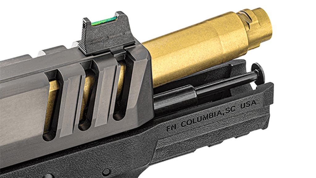 The coatings, slide cuts and design bring a stylish, performance-based pistol. 