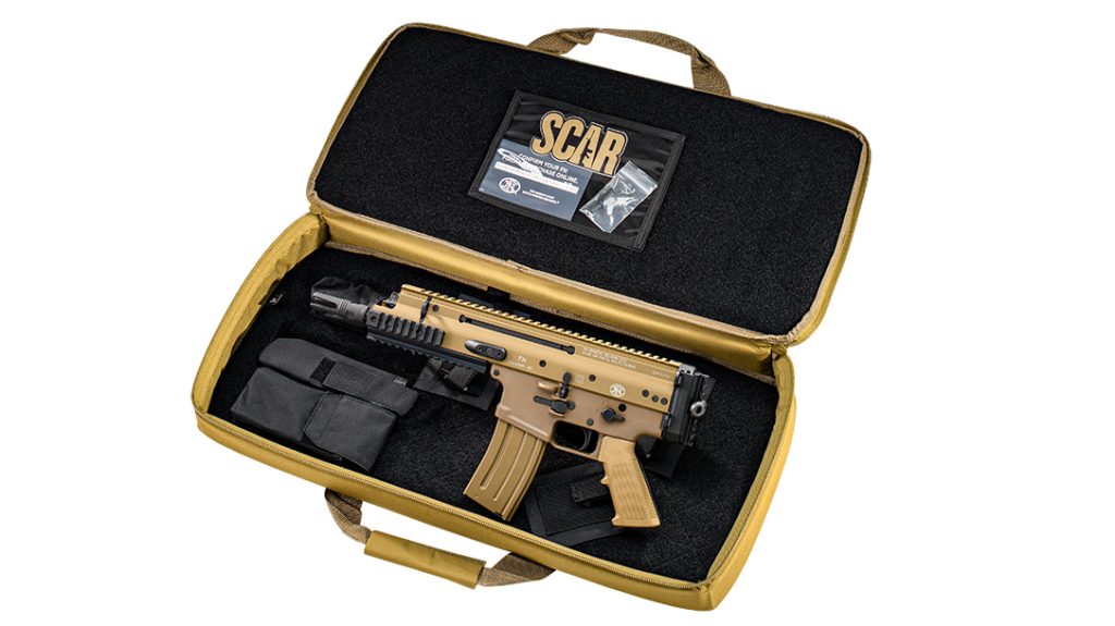 The FN SCAR 15P includes a very smart carrying case. 