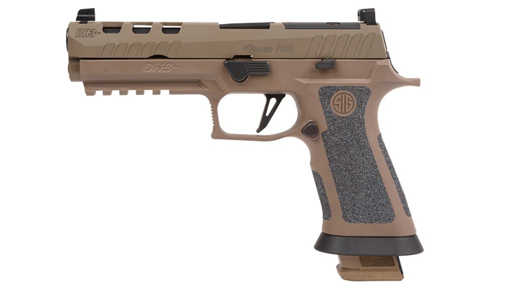 A match-grade, 5-inch bull barrel should promote tremendous accuracy from the DH3 pistol. 