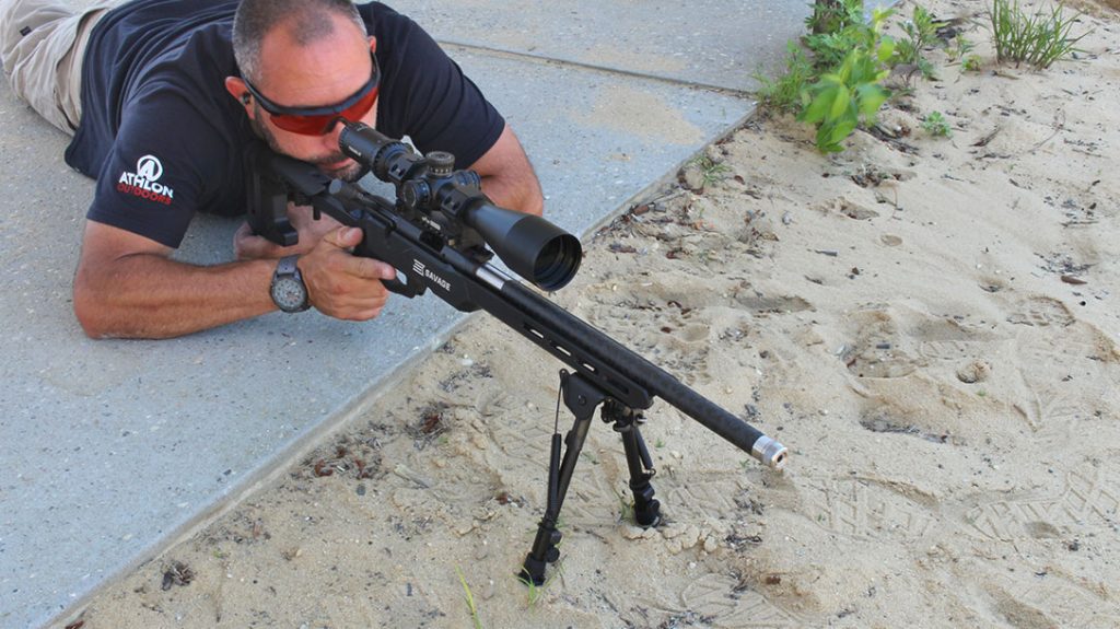 The author hit reliability at 300 yards with the SK rifle match ammo and even grouped decently at 400 yards.