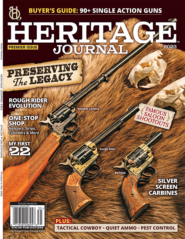 The Heritage Journal 2023 is a partnership between Athlon Outdoors and Heritage Firearms. 
