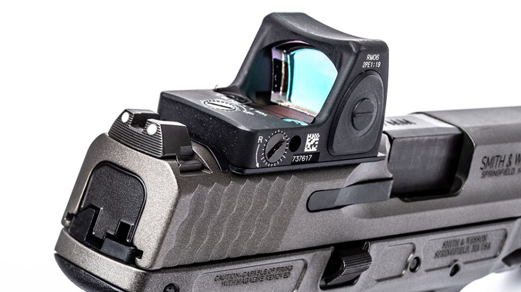 The author mounted a Trijicon RMR to his test pistol.