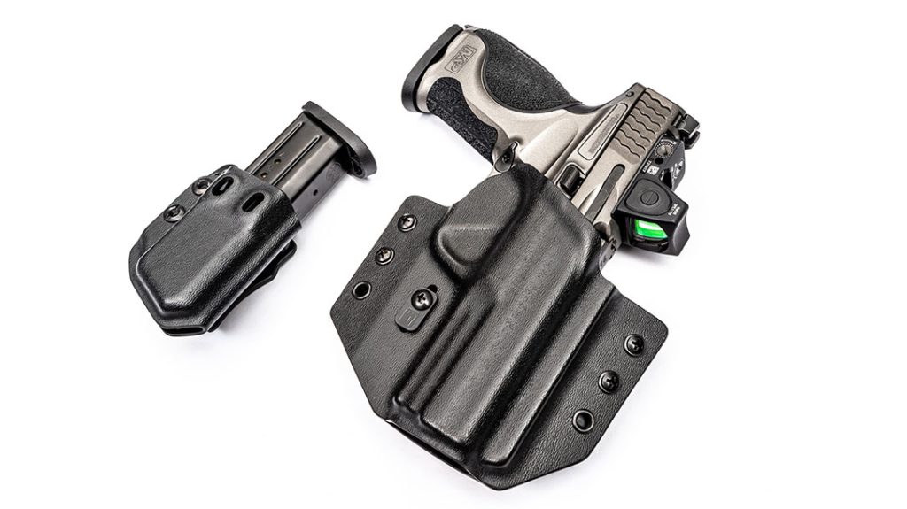 Tulster makes an incredibly comfortable Contour OWB holster for the Smith & Wesson M&P9 M2.0 line of pistols that also fits the Metal.