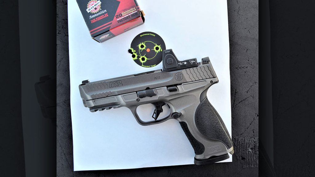 Five-shot groups with the 2.0 at 25 yards ranged from 1 to 1.5 inches—outstanding accuracy for a pistol this size.