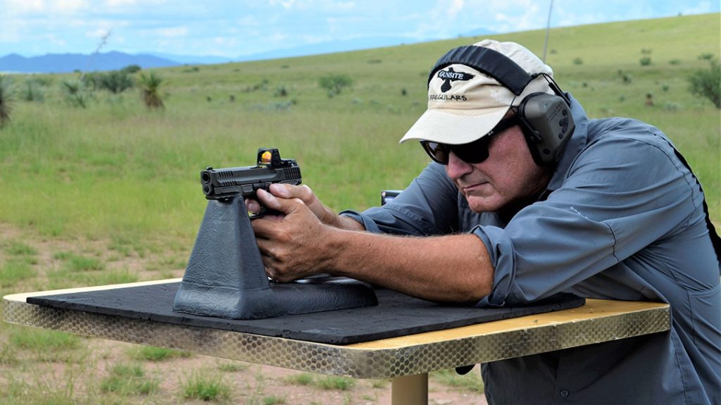 Accuracy testing of the new Metal pistol was conducted by the author at 25 yards, and results were outstanding.