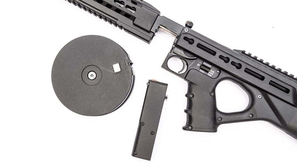Both stick and drum magazines work great while helping maintain the gun’s classic look.