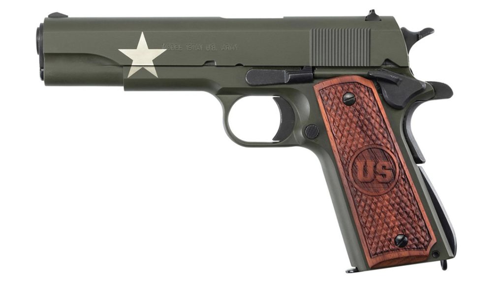 The OD Green Cerakote finish provides an incredible feel of nostalgia on the Tanker 1911.