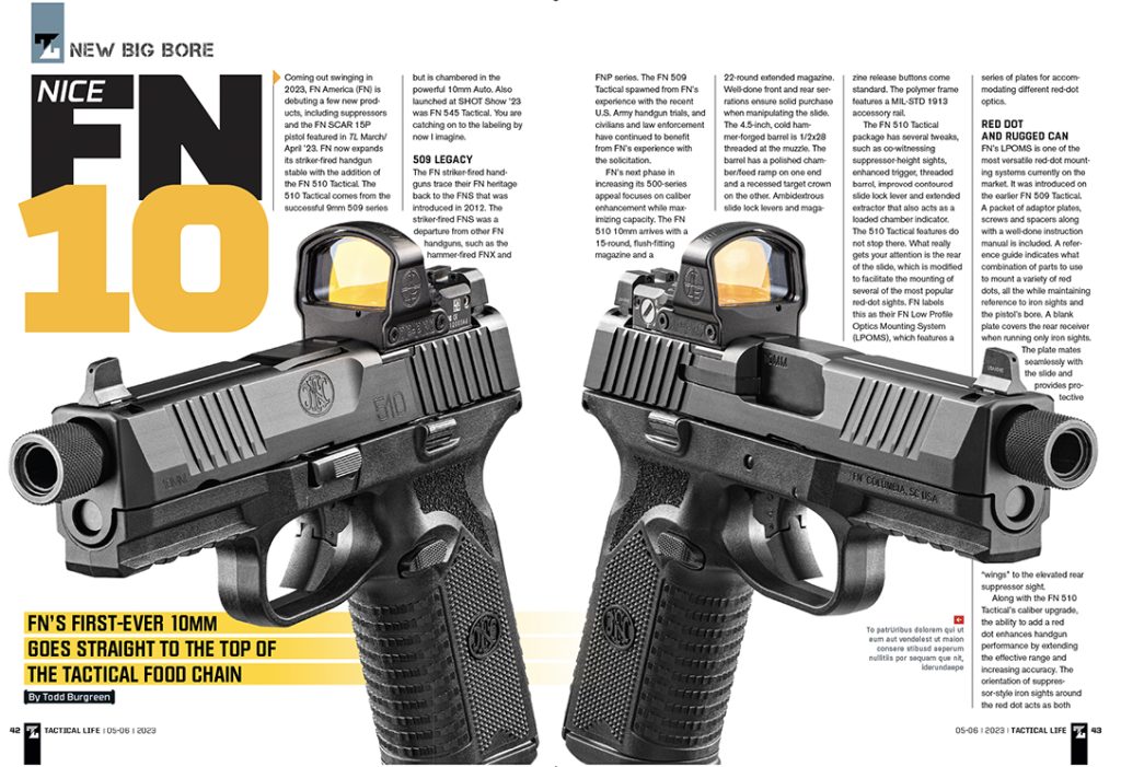 A report on FN 10mm pistols. 