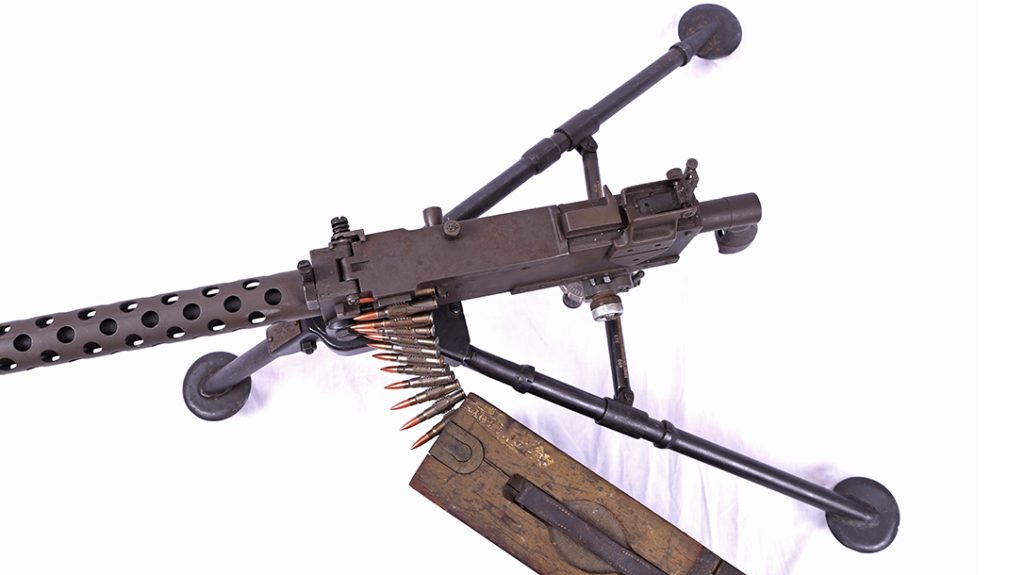 Top view of U.S. M1919 machine gun