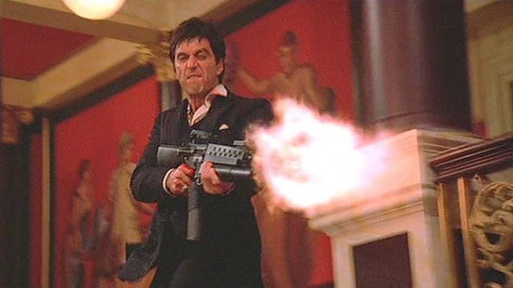 Scarface features an iconic scene with the M16.