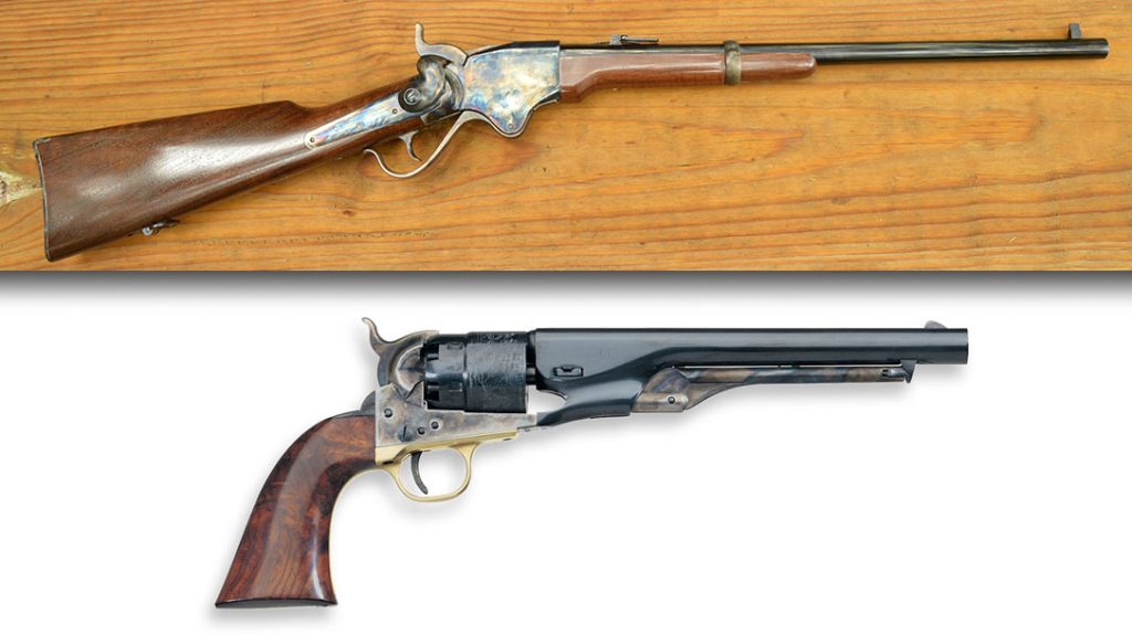 The Spencer repeating carbine and Large Colt’s Revolver.